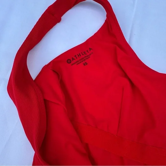 Athleta Cloudbreak Rib Scoop One Piece Women’s Red Swimsuit Size XS - Picture 8 of 8